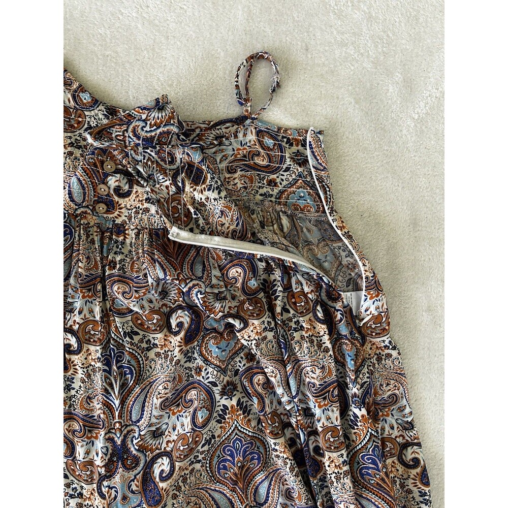 Sage+fig Harem Pants Jumpsuit Paisley Size Small Boho Cottage Balloon Pant - Picture 8 of 13